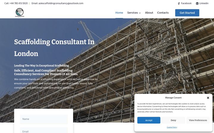 Screenshot of aslescaffoldingconsultancy.com