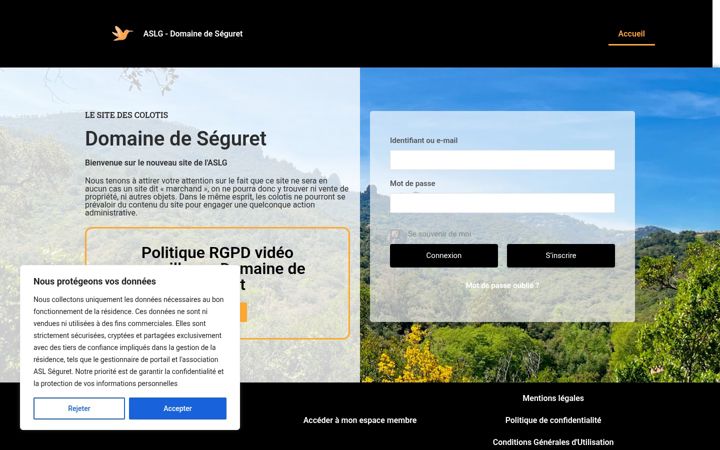Екранна снимка на aslgseguret.fr