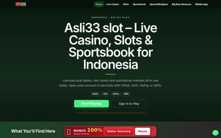 Screenshot of asli33.online