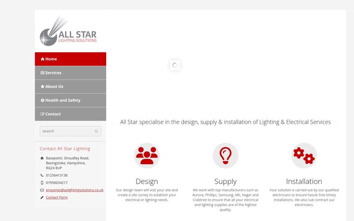 Captura de ecrã de aslightingsolutions.co.uk