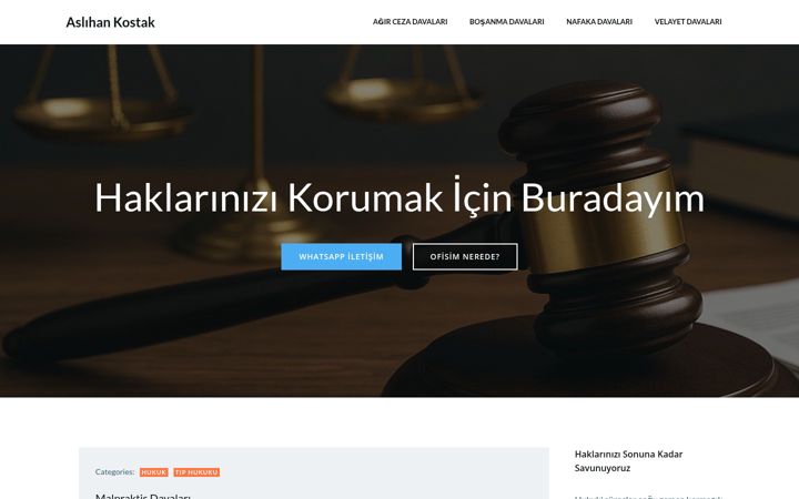 Screenshot of aslihankostak.com