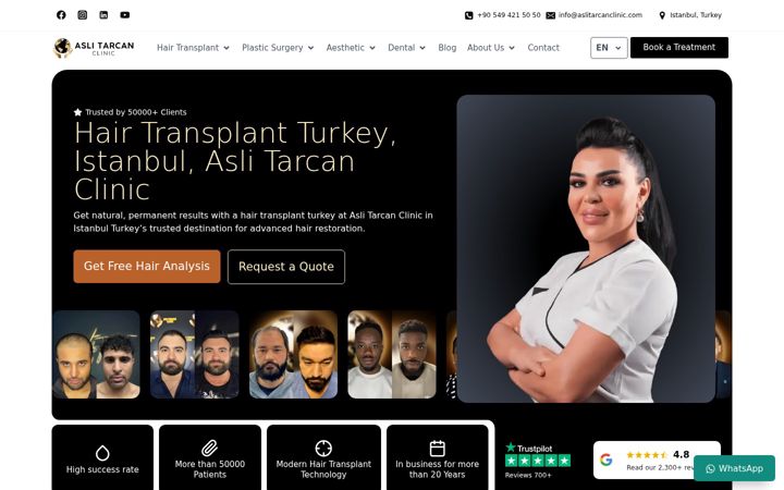 Screenshot of aslitarcanclinic.com