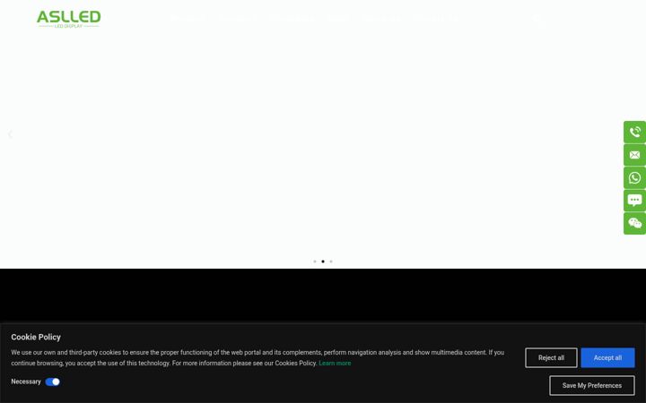 Screenshot of aslled.com