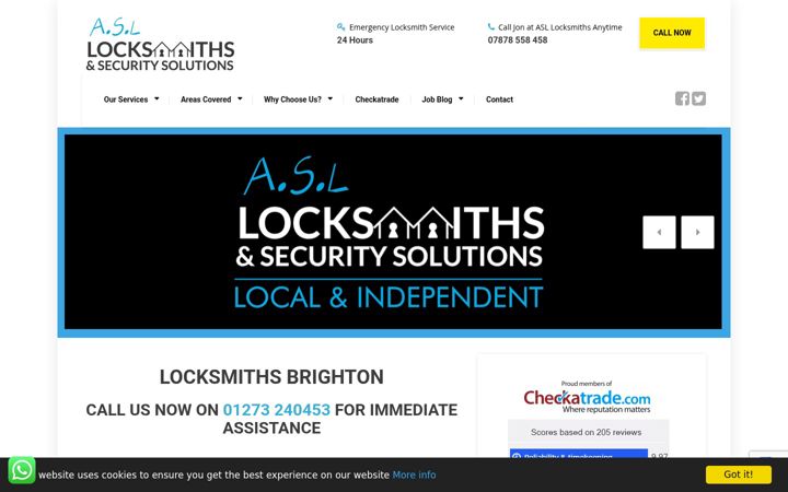 Screenshot of asllocksmithssussex.co.uk