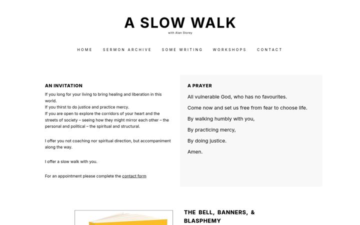Screenshot of aslowwalk.org