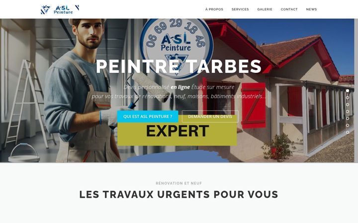 Screenshot of aslpeinture.fr