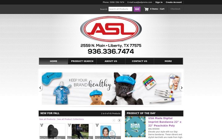 Screenshot of aslpromo.com