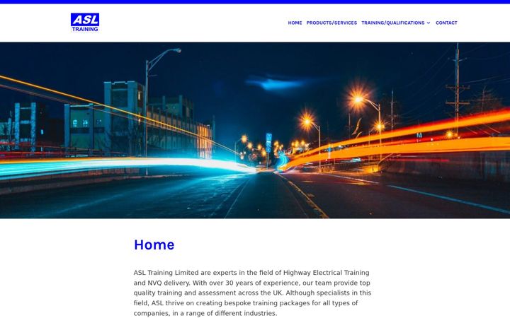 Screenshot of asltrainingltd.co.uk