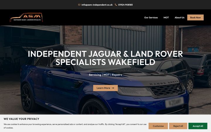 Screenshot of asm-independent.co.uk