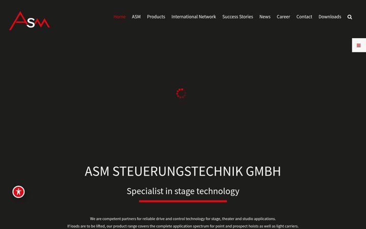 Skærmbillede af asm-stage.de