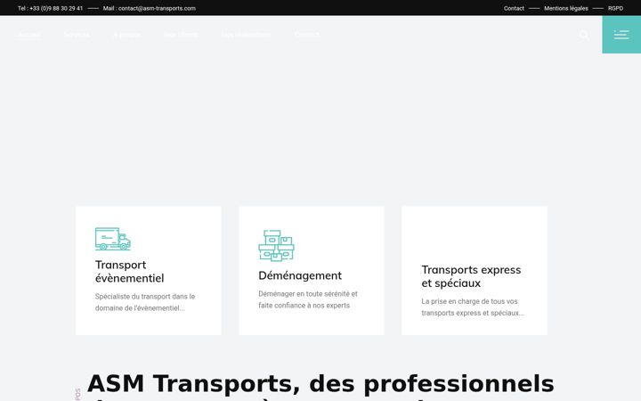 Captură de ecran a asm-transports.com