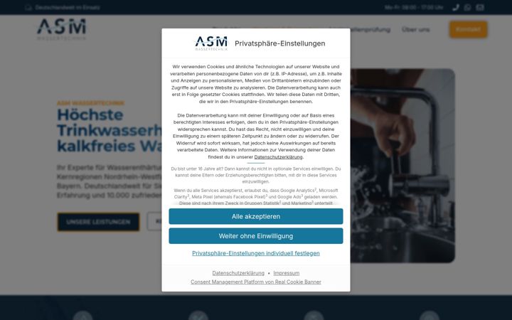 Screenshot of asm-wassertechnik.de