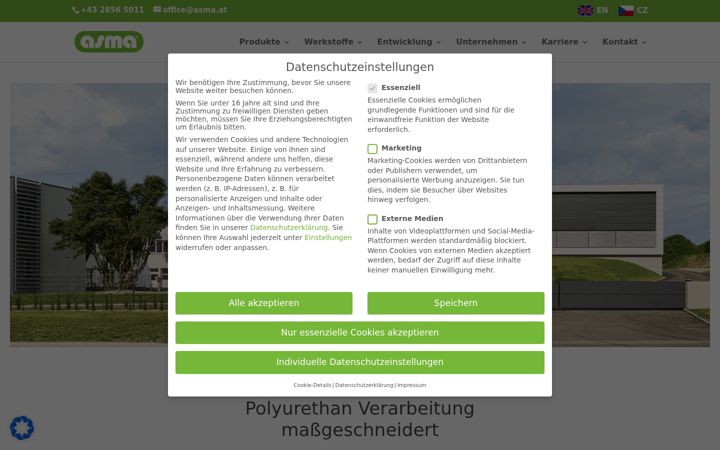 Screenshot of asma.at