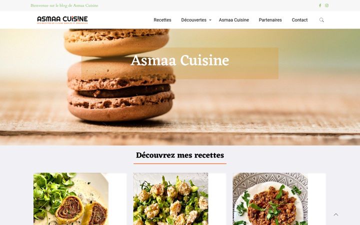 Screenshot of asmaacuisine.com