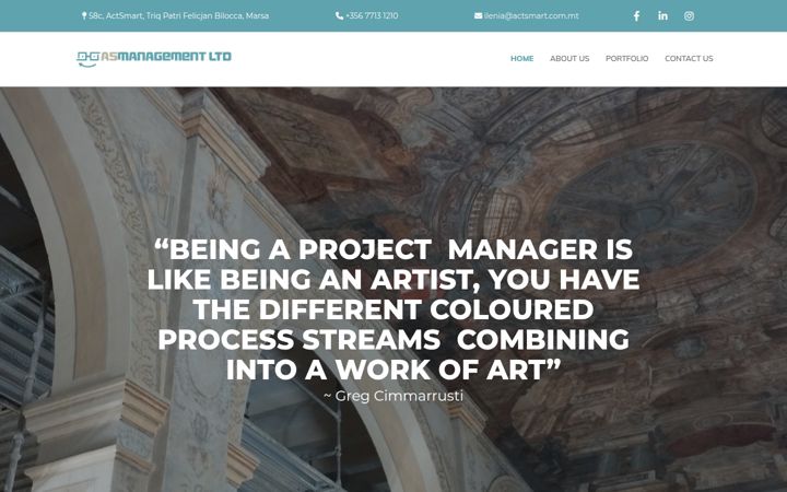 Screenshot of asmanagement.com.mt