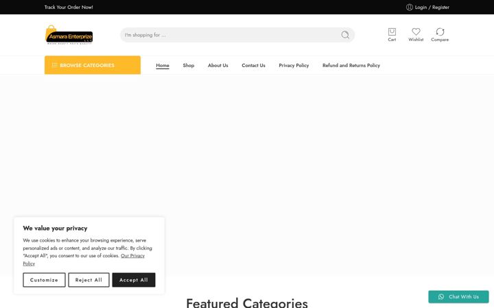 Screenshot of asmaraenterprizellc.com