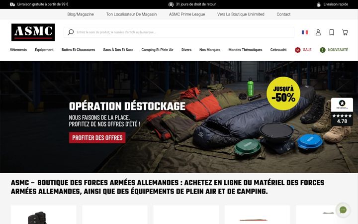 Screenshot of asmc.fr
