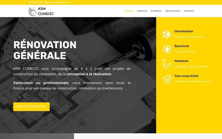 Screenshot of asmclimelec.fr