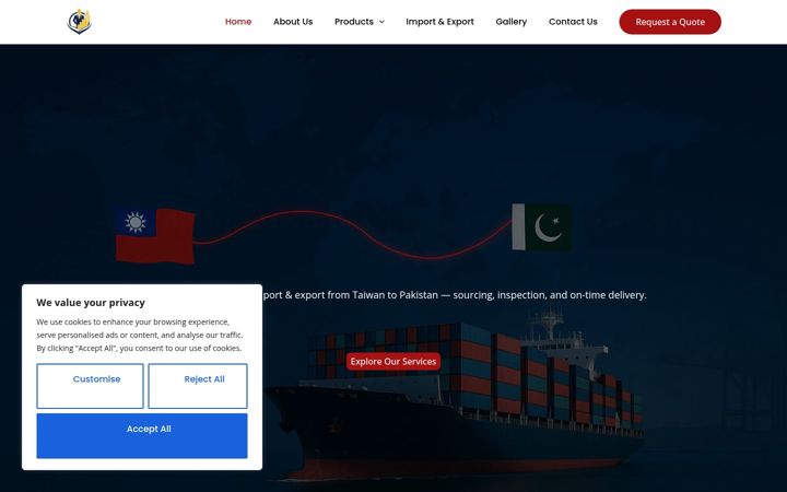 Screenshot of asmeergroup.com