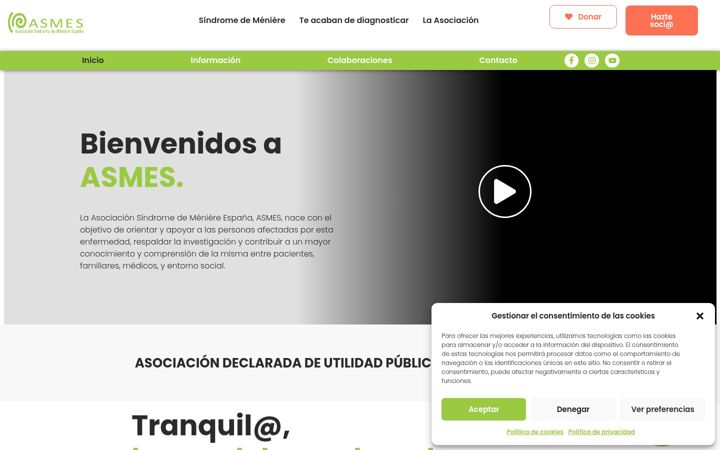 Screenshot of asmes.org