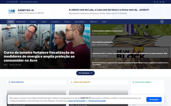 Screenshot of asmetro.org.br