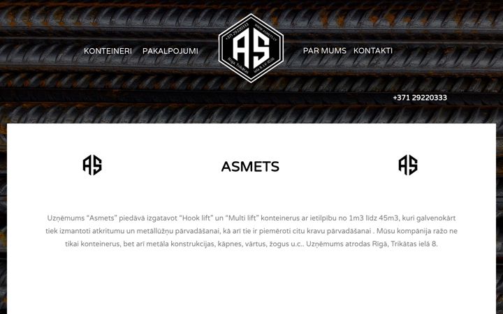 Screenshot of asmets.lv