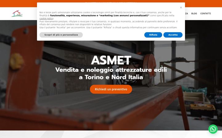 Screenshot of asmetsrl.it