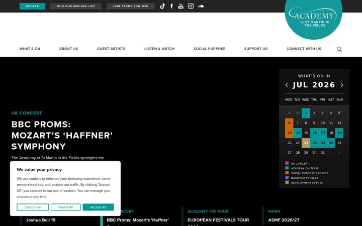 Screenshot of asmf.org