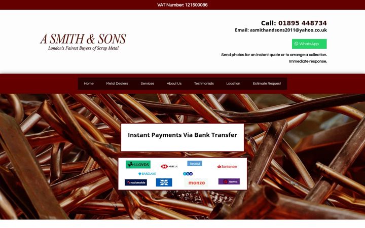 Screenshot of asmithandsons.co.uk