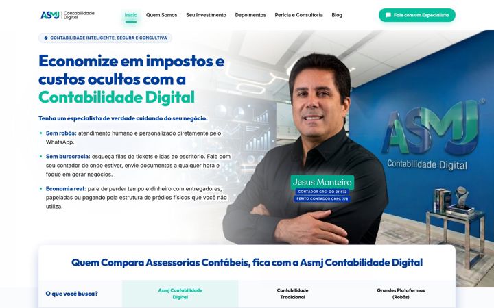 Screenshot of asmjcontabilidade.com.br