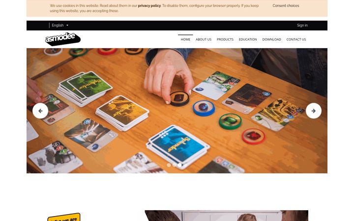 Screenshot of asmodee.co.kr