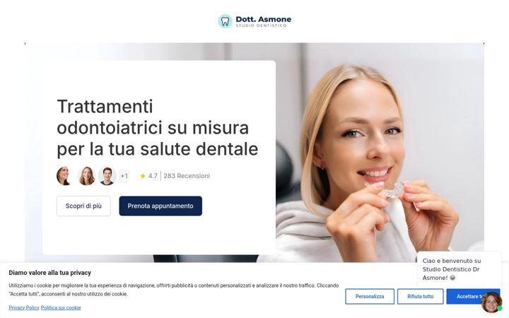Skjermbilde av asmoneodontoiatria.com