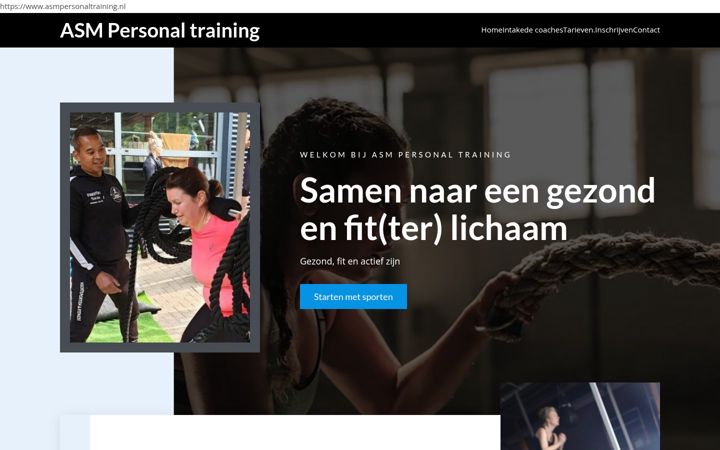 Screenshot of asmpersonaltraining.nl