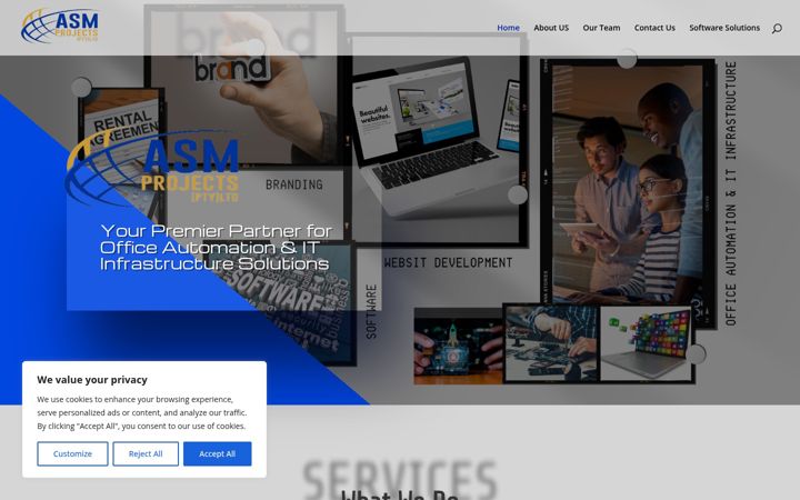 Screenshot of asmprojects.co.za