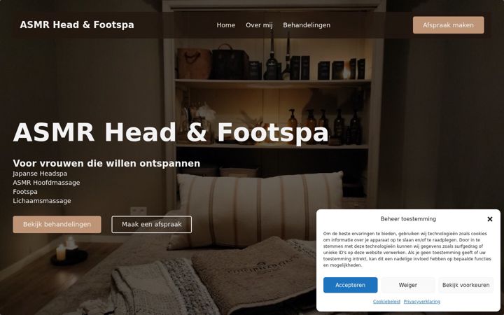 Screenshot of asmr-head-footspa.be