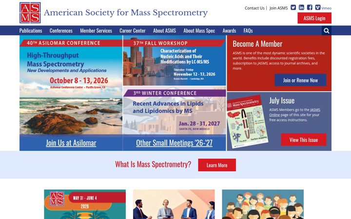 Screenshot of asms.org