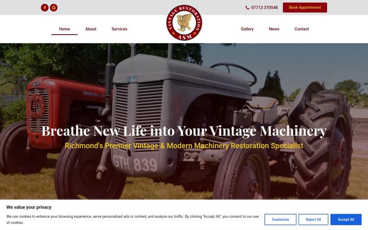 Screenshot of asmvintage.co.uk