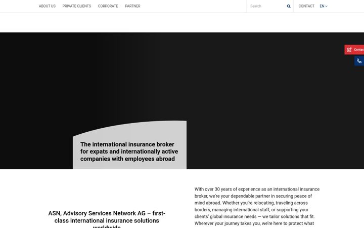 Skjermbilde av asn-insurance.com