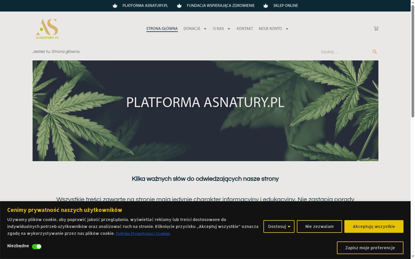 Kuvakaappaus suostumusbannerista, joka näytettiin ennen mitään vuorovaikutusta