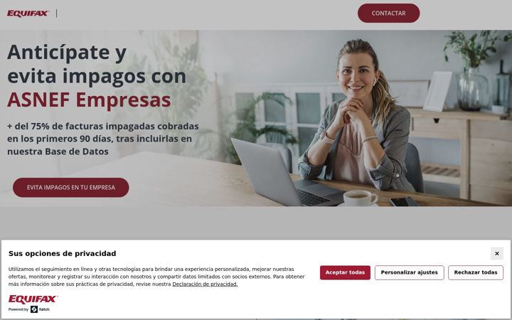 Screenshot of asnefempresas.com