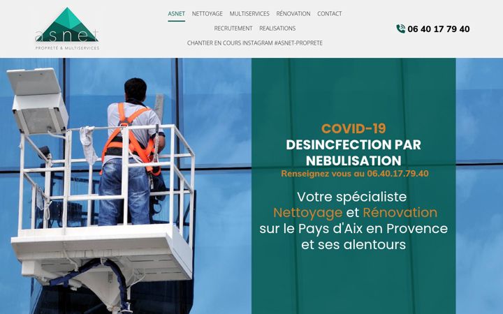 Screenshot of asnet-proprete.com