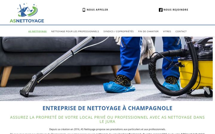 Screenshot of asnettoyage39.fr