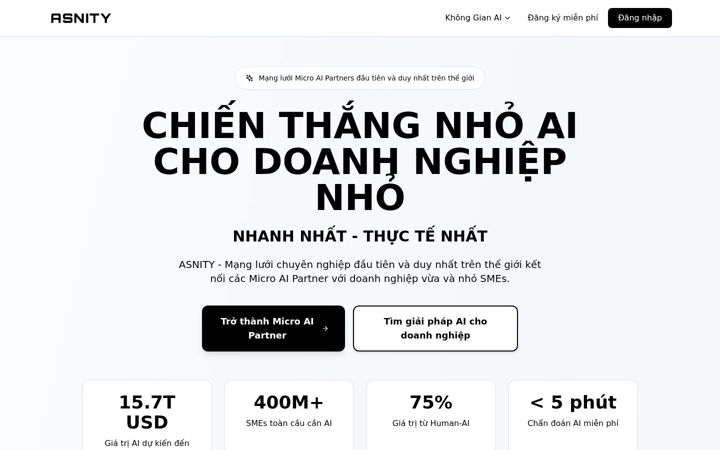 Screenshot of asnity.com