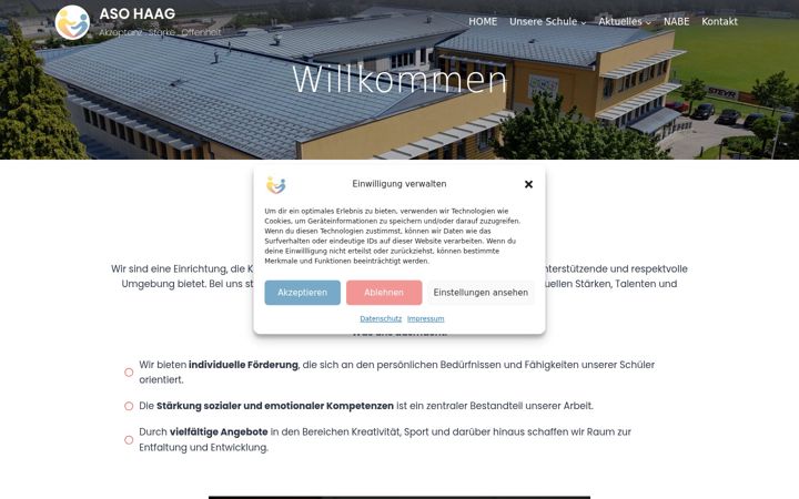 Screenshot of aso-haag.at