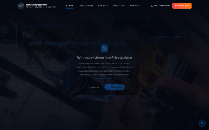 Screenshot von aso-strom.de
