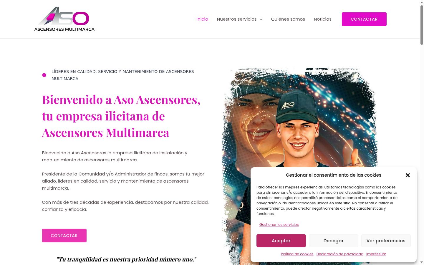 Screenshot tal-banner tal-kunsens muri qabel kwalunkwe interazzjoni