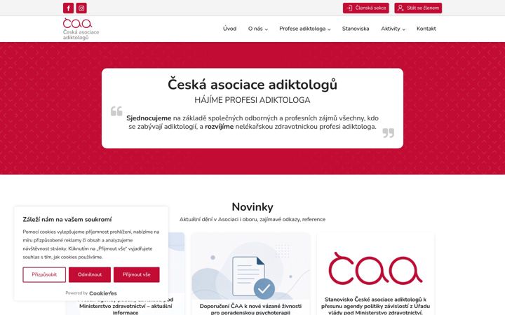 Screenshot of asociaceadiktologu.cz