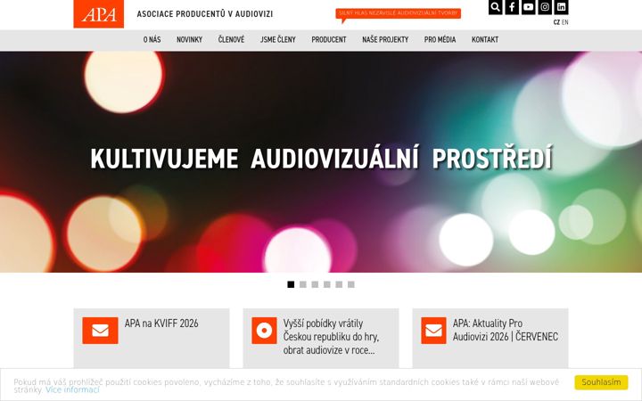 Captură de ecran a asociaceproducentu.cz
