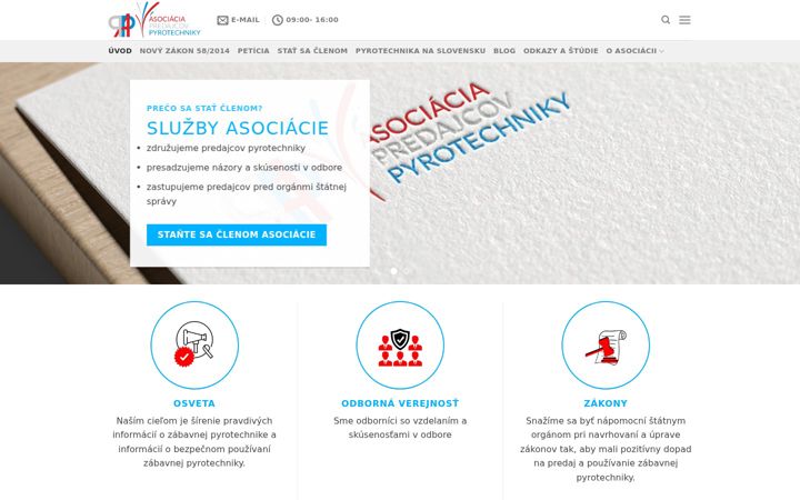 Captură de ecran a asociacia-predajcov-pyrotechniky.sk
