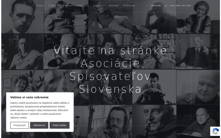 Screenshot of asociaciaspisovatelov.sk